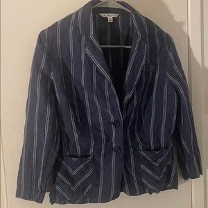 CAbi Women’s Linen Nautical Striped Blazer